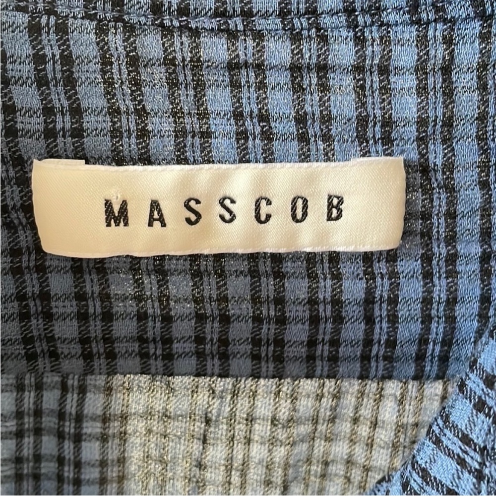 MASSCOB Betty blue plaid dress, size EU XS/ US 4 - Picture 8 of 16